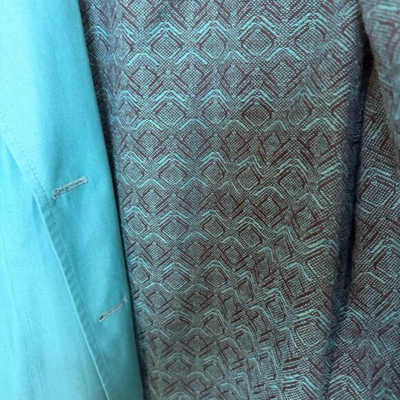 Women’s VTG London Fog Water Resistant Belted Turquoise Trench Coat 10 petite - Picture 5 of 8